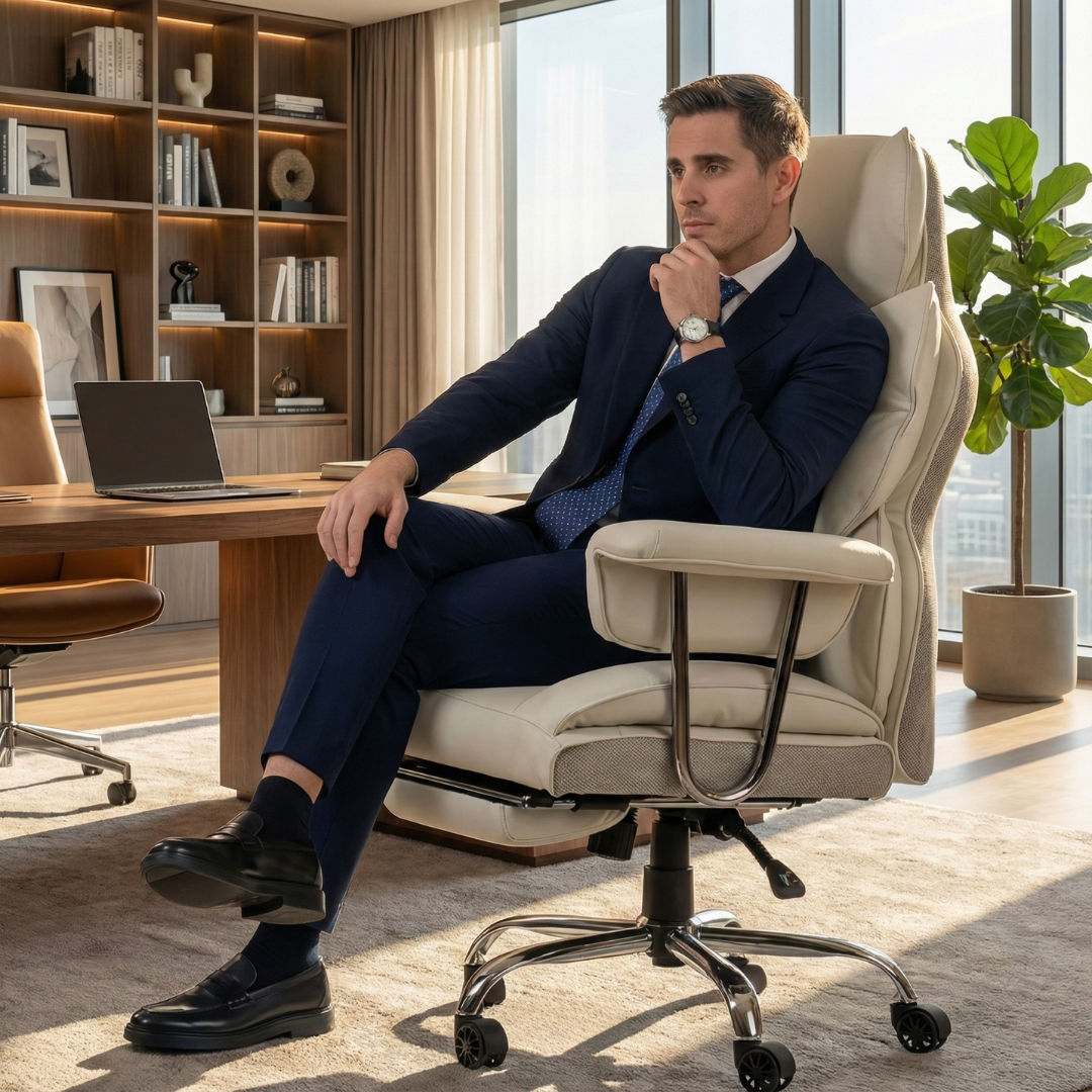 Ergonomic Executive Office Chair with Footrest | Aeris