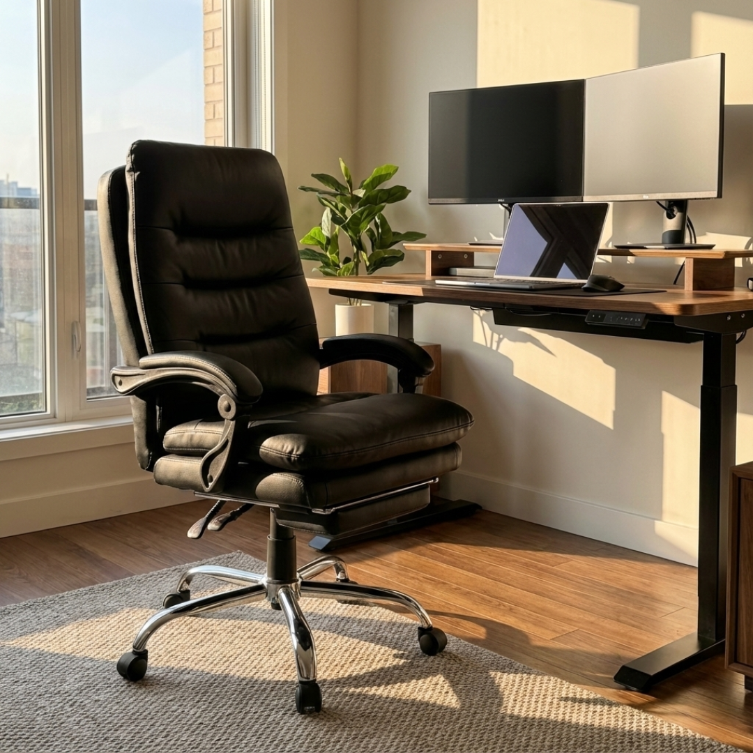 Ergonomic Desk Chair with Footrest | Ossia