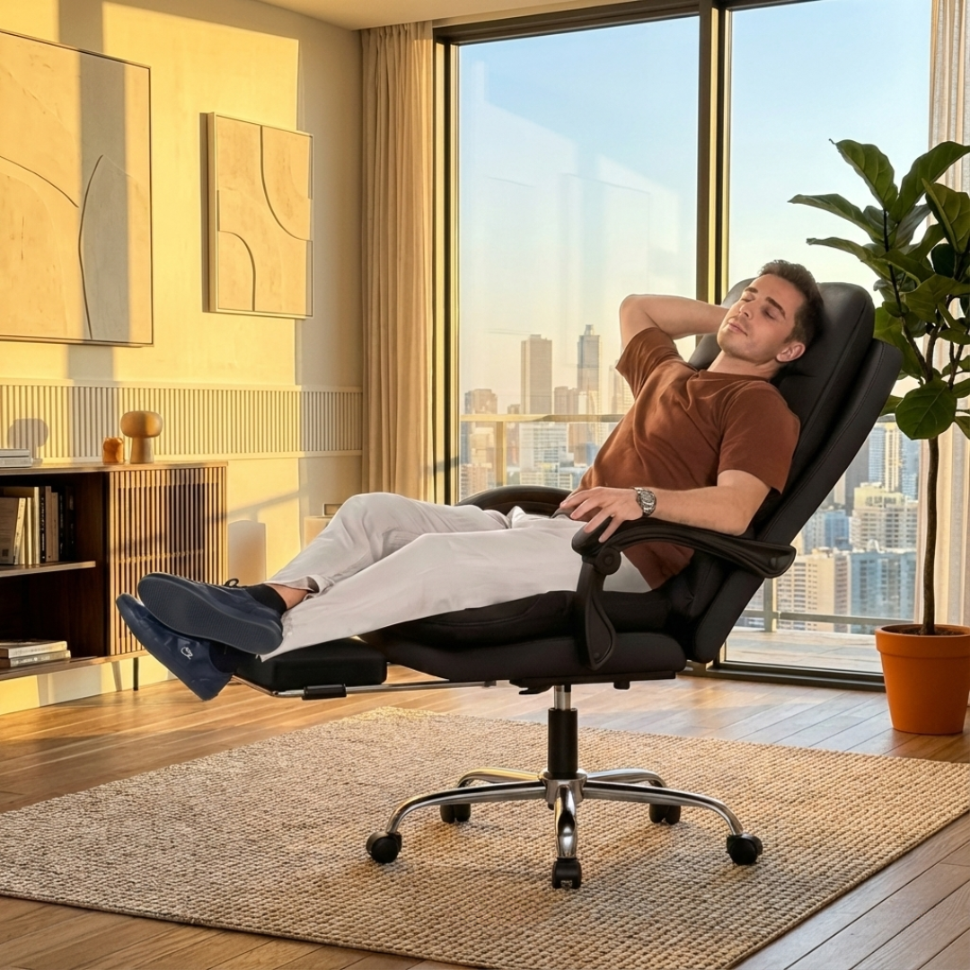 Ergonomic Desk Chair with Footrest | Ossia